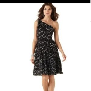 WHITE HOUSE BLACK MARKET Black Polka Dot Dress
